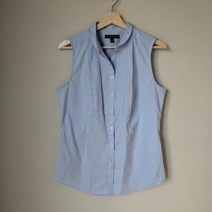 Banana Republic Blue Sleeveless Blouse Size 6